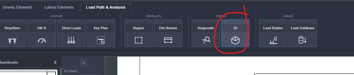 The toolbar control that opens the current model in the 3D view